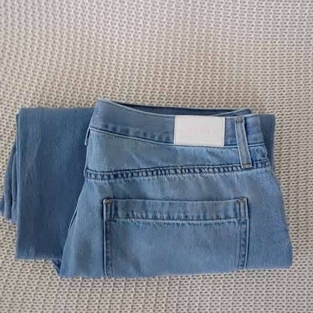 PISTOLA NWOT Jadyn Mid Rise Palazzo Wide Leg Jean Light Wash Denim 33-34x29 $198 - Picture 13 of 14